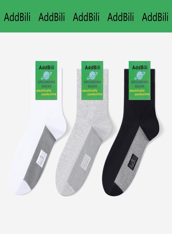 AddBili Grounding Socks 2 Pair with Conductive Fibers for Grounding Shoes and Mats Cotton Socks For WoMem Black - Image 4